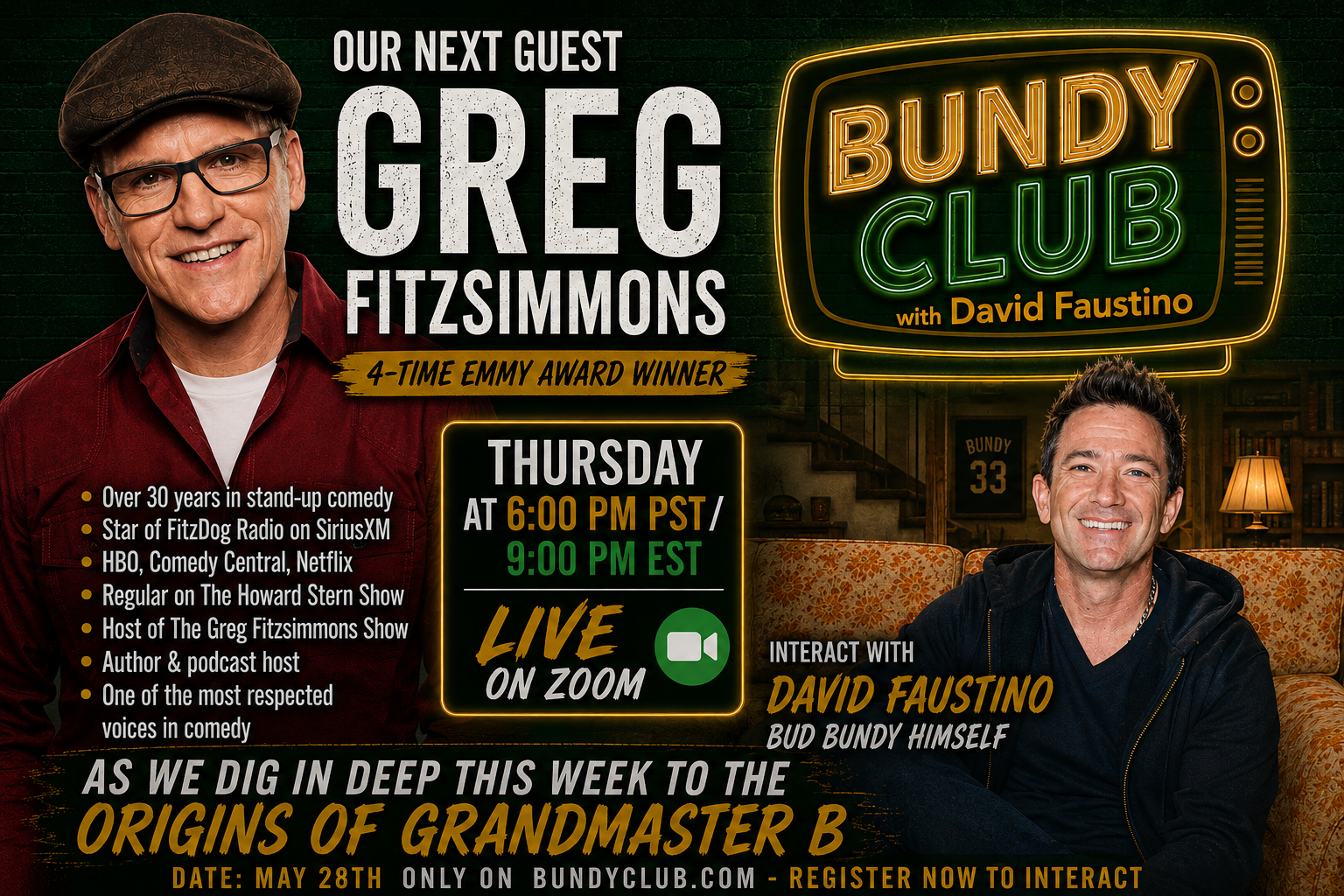 Bundy Breakdown #4 Zoom Watch Party with Comedian Greg Fitzsimmons - Reviewing “If Al Had a Hammer” May 28th 6PM PT